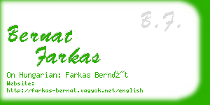 bernat farkas business card